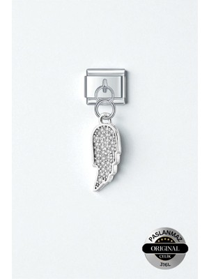 Lynare Italyan Charm Bileklik Charmı Melek Kanadı Model 1 Adet