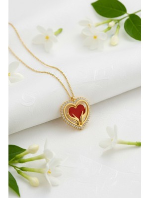 Çekirdek Jewelry 925 Ayar Gümüş Avucumun Kalbı Kolye