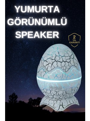 Hsc Bilişim Dinozor Yumurtası Gece Masa Lambası Bluetooth Hoparlör 14 Renk Seçeneği