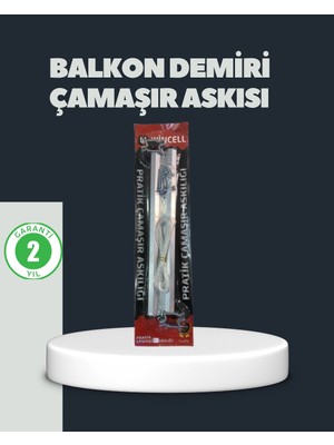 Mulvxkrg KRG02 Balkon Demiri Çamaşır Askısı Kare Demirlere Uygun Dayanıklı Tasarım (Mulvix)