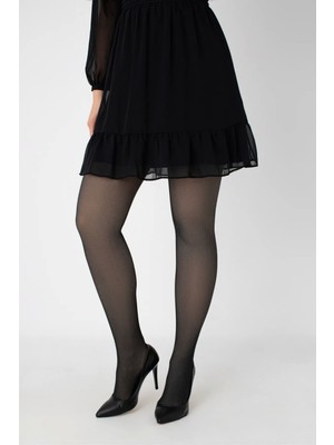 Kadın Peluş Tayt Yüksek Bel Kışlık Termal Kadın Külotlu Çorap Ten Rengi Görünümlü