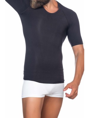 Siyah Mı Emay E1010 Yarım Kol Erkek Korse Atlet