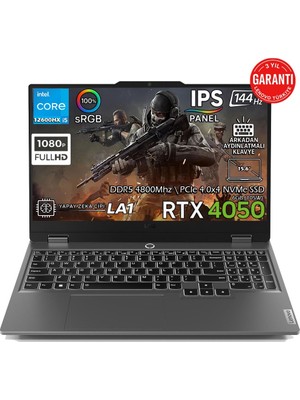 Lenovo Loq 15IAX9 Intel Core I5-12600HX 24GB 1tb SSD Rtx 4050 6gb (105W) 15.6" Fhd IPS Panel 144Hz Windows 11 Pro Taşınabilir Bilgisayar 83GS00L8TR