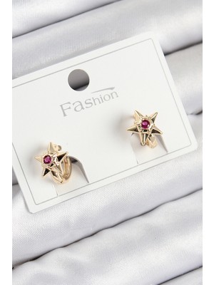 Ayder Timya Pirinç Zirkon Taşlı Yıldız Model Gold Renk Çocuk Küpe - TJ-BKP11197 TG/TMYA1395 224618