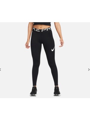 Nike Pro Dri-Fit Graphic 7/8 Training Yüksek Belli Siyah Kadın Tayt DM6957-010