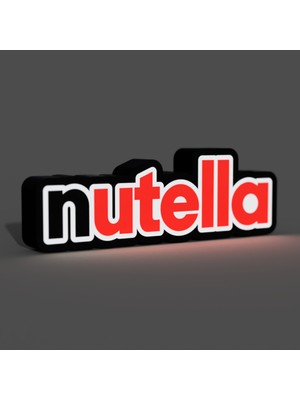 TriVox3D Nutella Logolu LED Işık Kutusu (Ev ve Ofis Için Uygundur Prize Takılarak Çalışır)