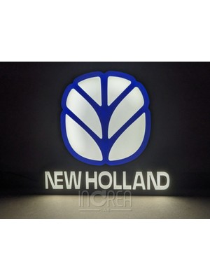TriVox3D New Holland Logolu LED Işık Kutusu (Ev ve Ofis Için Uygundur Prize Takılarak Çalışır)