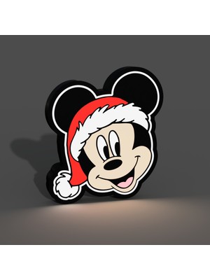TriVox3D Mickey Mouse LED Işık Kutusu (Ev ve Ofis Için Uygundur Prize Takılarak Çalışır)