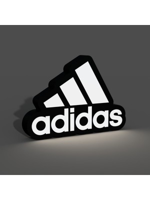 TriVox3D Adidas Logolu LED Işık Kutusu (Ev ve Ofis Için Uygundur Prize Takılarak Çalışır)