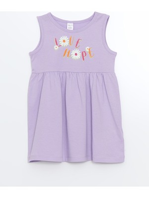 Lc Waikiki Yeni Sezon Bisiklet Yaka Çiçekli Kız Çocuk Elbise