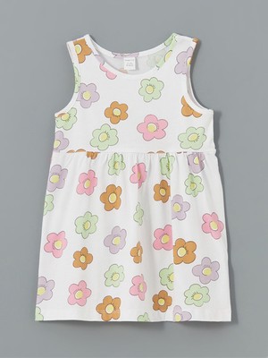 Lc Waikiki Yeni Sezon Bisiklet Yaka Çiçekli Kız Çocuk Elbise
