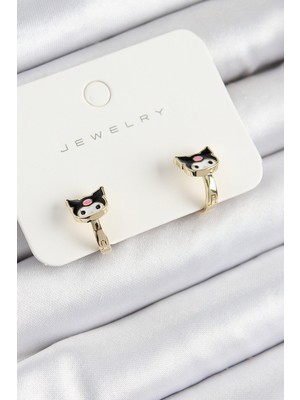 Ayder Timya Pirinç Kuromi Model Gold Renk Çocuk Küpe - TJ-BKP10904 TG/Tmya1395 223363