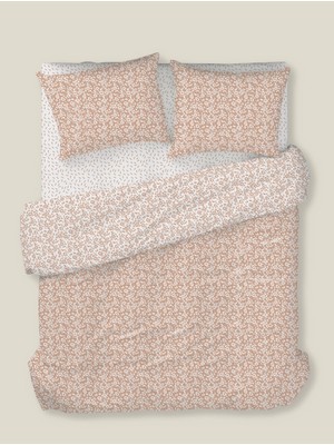 English Home Lara Bloom Tek Kişilik Çarşaflı Nevresim Takımı 160X220 cm Pudra