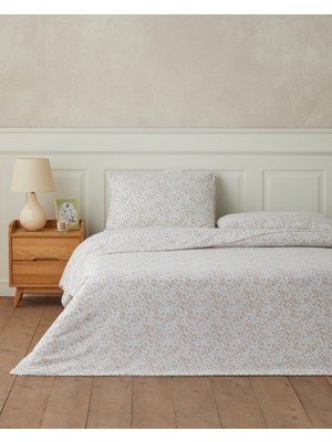 English Home Mira Fleur Tek Kişilik Çarşaflı Nevresim Takımı 160x220 cm Pembe - Lila