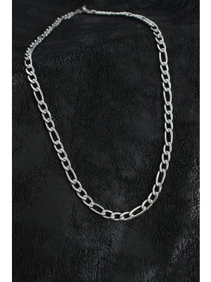 Ayder Timya 316L Çelik Kalın Figaro Zincir Model Gümüş Renk Erkek Kolye - TJ-ERK1394 TG/Tmya1395 223218