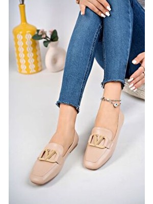 Stwenn Kadın Babet Ortopedik Taban Suni Deri Düz Taban Günlük Kullanım İçin Rahat Ayakkabı