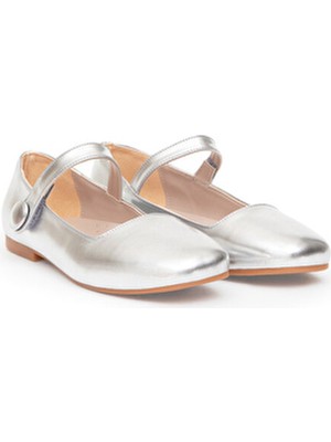 U.S. Polo Assn. Kız Çocuk Düz Taban Gri Babet Ayakkabı Suni Deri Slip-On 50315715-Vr107