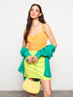 Lc Waikiki Yeni Sezon Kadın Kalp Yaka Düz Kolsuz Bluz