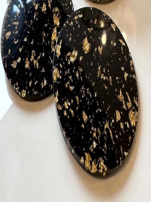 Karelim Home Bardak Altlığı Epoksi Altın Varaklı 10X10 Özel Seri 1ADET