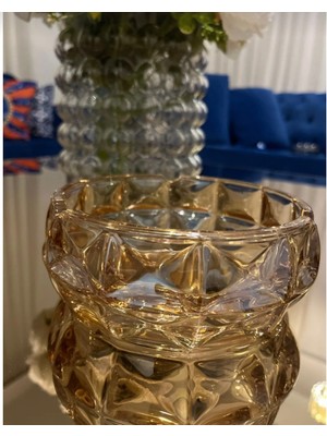 Decorland Kristal Geometrik Desen Küllük Şık Kül Tablası Modern Küllük 12 cm
