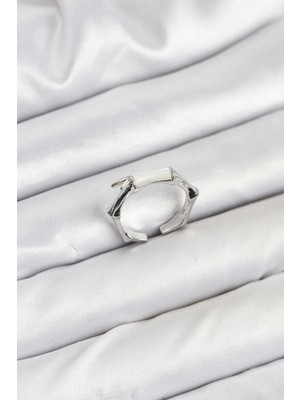 Ayder Timya Pirinç Gümüş Renk Kemik Model Kadın Yüzük - TJ-BYK3849 TG/Tmya1395 225614