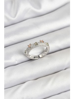Ayder Timya Pirinç Gümüş Renk Zirkon Taşlı Vintage Kadın Yüzük - TJ-BYK3833 TG/Tmya1395 225598