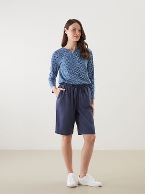 Lc Waikiki Yeni Sezon Beli Lastikli Keten Karışımlı Kadın Şort