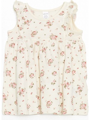 Lc Waikiki Yeni Sezon Bisiklet Yaka Çiçekli Kız Bebek Elbise