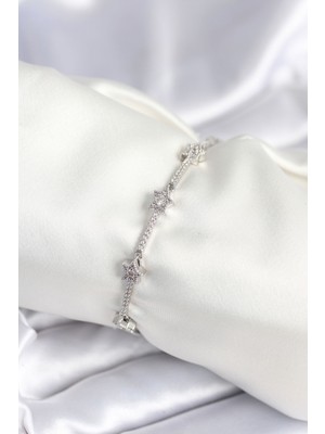 Ayder Timya Pirinç Gümüş Renk Halley Yıldız Model Kadın Bileklik - TJ-BB7983 TG/Tmya1395 225717