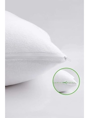 2'li Su Geçirmez Yastık Alezi – Fermuarlı 50×70 cm Yastık Kılıfı, Suya ve Toza Dayanıklı, Yıkanabilir Havlu Yastık Koruyucu, Hipoalerjenik Yastık Alezi