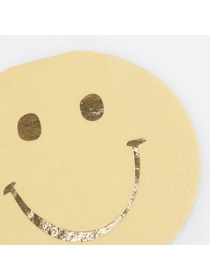 - Happy Face Icons Diecut Napkins - Mutlu Yüz Semboller Peçeteler (X16)