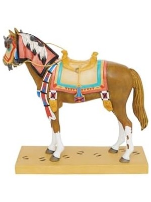 The Trail Of Painted Ponies Buffalo Medicine Heykelcik, 7,2 Inç, Çok Renkli