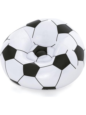 Up In & Over Beanless Futbol Topu Koltuğu, 114 x 112 x 66 Cm, Futbol Hava Koltuğu, Siyah/beyaz