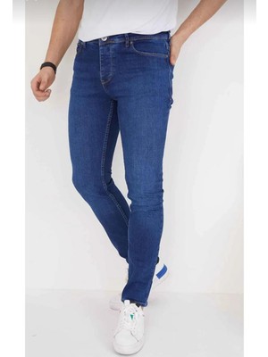 Erkek Likralı Erkek Boru Paça Kot Pantolon Erkek Kot Pantolon