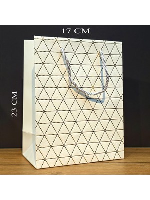 Ayder Timya Beyaz Desenli Küçük Boy Hediye Çantası TG/Tmya1395 226098