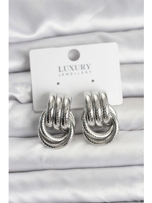 Ayder Timya Gümüş Renk Halka Modelli Pirinç Kadın Küpe - TJ-BKP11351 TG/Tmya1395 226158