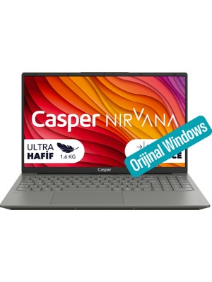 Casper Nirvana X650 I7-13620H 32GB DDR5 2TB SSD Windows 11 Home 15.6" Taşınabilir Bilgisayar X650.1362-DX00A-G-F
