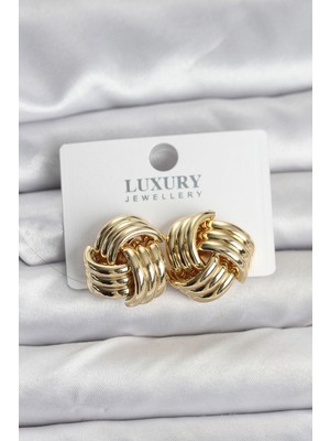 Ayder Timya Pirinç Sarmal Gold Renk Kadın Küpe - TJ-BKP11348 TG/TMYA1395 226155