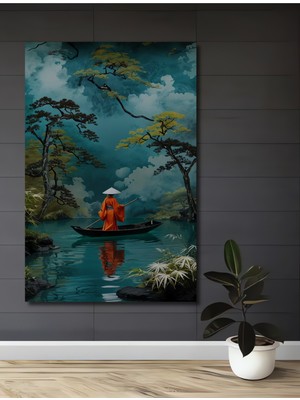 Petmudo AVM Sulu Boya Görünümlü Doğu Felsefesi Ev,antre,salon,ofis,mutfak,yatak Odası Tablo