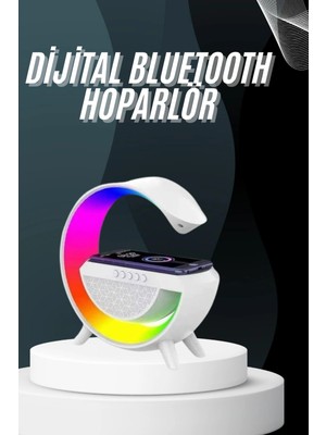 Hsc Bilişim Bluetooth Hoparlör G Şekli Atmosfer Akıllı Rgb Lamba Wireless Kablosuz Şarj