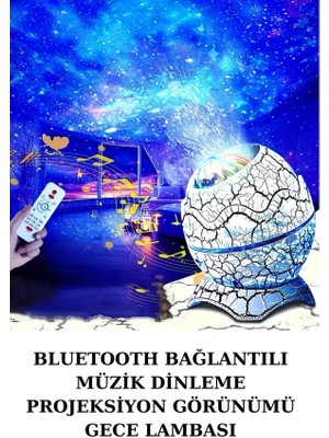 Hsc Bilişim Dinozor Yumurtası Gece Masa Lambası Bluetooth Hoparlör 14 Renk Seçeneği