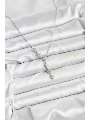 Ayder Timya 316L Çelik Zincir Gümüş Renk Kutup Yıldızı Model Kadın Kolye - TJ-BKO10665 TG/TMYA1395 226209