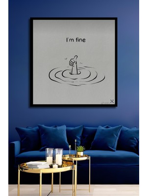 Petmudo AVM Iyiymiş Gibi Yapma Sanat Ev,antre,salon,ofis,mutfak,yatak Odası Tablosu Çerçeve Görünümlü