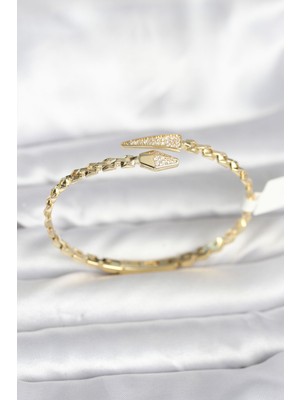 Ayder Timya Yılan Model Pirinç Gold Renk Kadın Kelepçe Bileklik - TJ-BB8091 TG/Tmya1395 226356