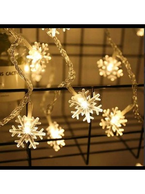 Ayder Timya Kar Tanesi 5m 28 Led Gün Işığı Kar Tanesi 4 Cm Pilli 2 Kademeli TG/Tmya1395 226408