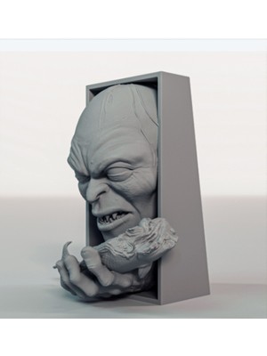 Lord Of The Rings Gollum Kitap Tutucu Biblo Dekoratif Obje 15 cm Yükseklik Beyaz Renk