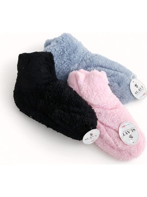 Slayt; Pelüş Ev Çorabı, Asorti 3'lü Set