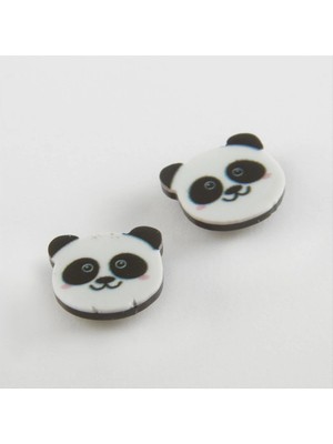Bilfold Panda Mıknatıslı Plastik Çocuk Küpesi