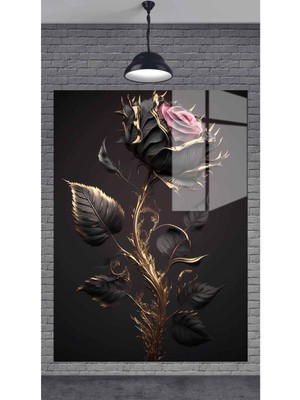 Petmudo AVM Çiçek Dekoratif Temperli Cam Tablo