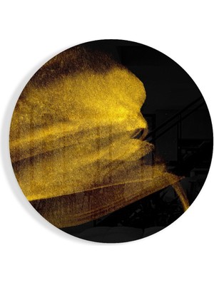 Petmudo AVM Sarı Soyut Cam Tablo | Hediyelik, Dekoratif, Ofis, Mutfak